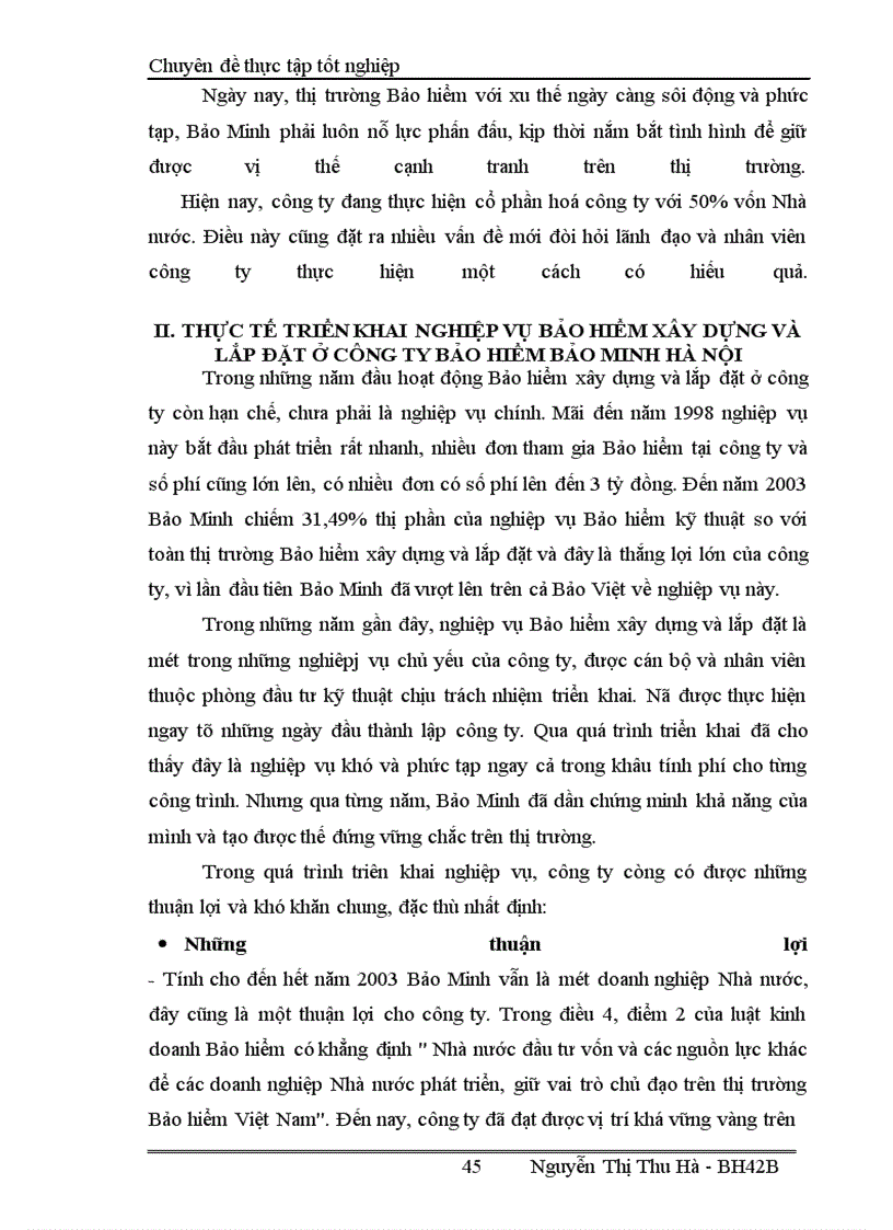 image for page Bàn về nghiệp vụ Bảo hiểm xây dựng và lắp đặt tại công ty bảo hiểm thành phố Hồ Chí Minh chi nhánh tại Hà Nội