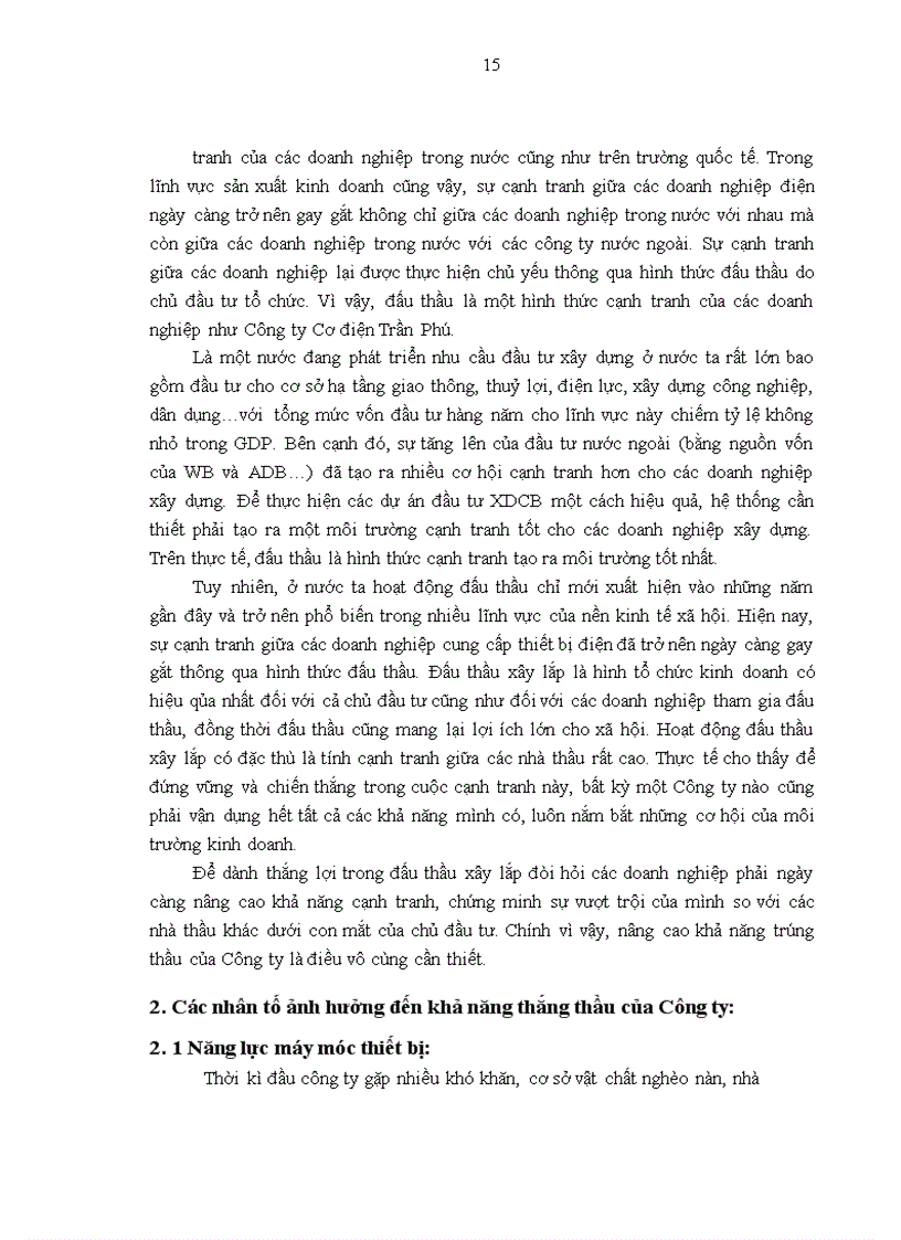 image for page Thực trạng và giải pháp hoàn thiện công tác tham dự thầu tại Công ty Cơ điện Trần Phú