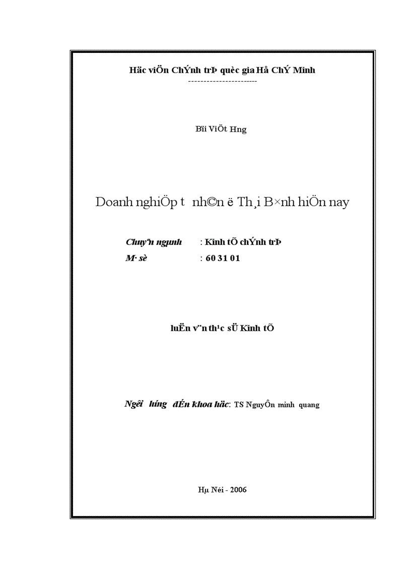 image for page Doanh nghiệp tư nhân ở Thái Bình hiện nay