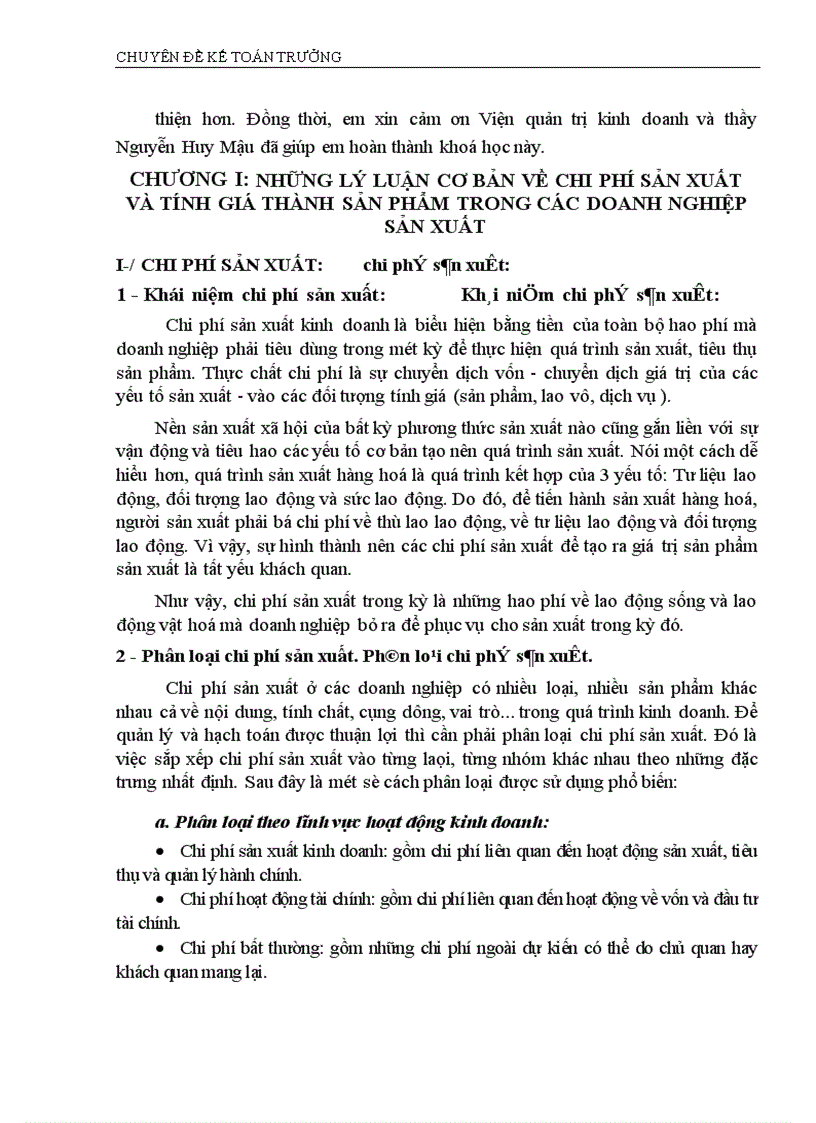 image for page Tổ chức hạch toán chi phí sản xuất và tính giá thành sản phẩm với mục tiêu tăng cường quản trị doanh nghiệp tại công ty bột giặt Viso