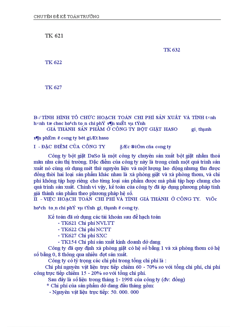 image for page Tổ chức hạch toán chi phí sản xuất và tính giá thành sản phẩm với mục tiêu tăng cường quản trị doanh nghiệp tại công ty bột giặt Viso
