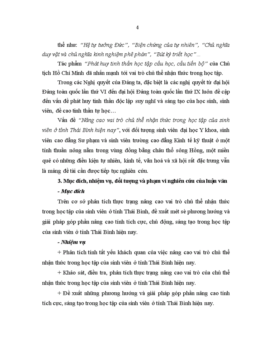 image for page Nâng cao vai trò chủ thể nhận thức trong học tập của sinh viên ở tỉnh Thái Bình hiện nay