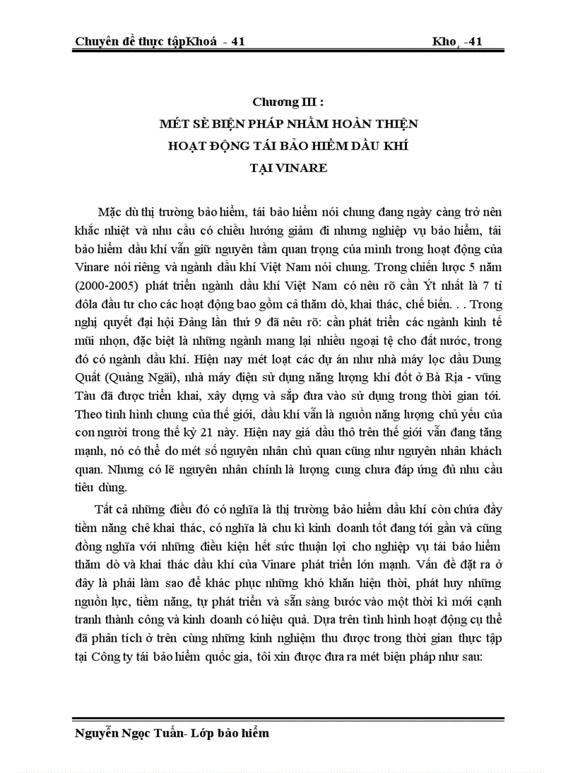 image for page Hoạt động tái bảo hiểm thăm dò và khai thác dầu khí tại công ty trong giai đoạn 1998 - 2002