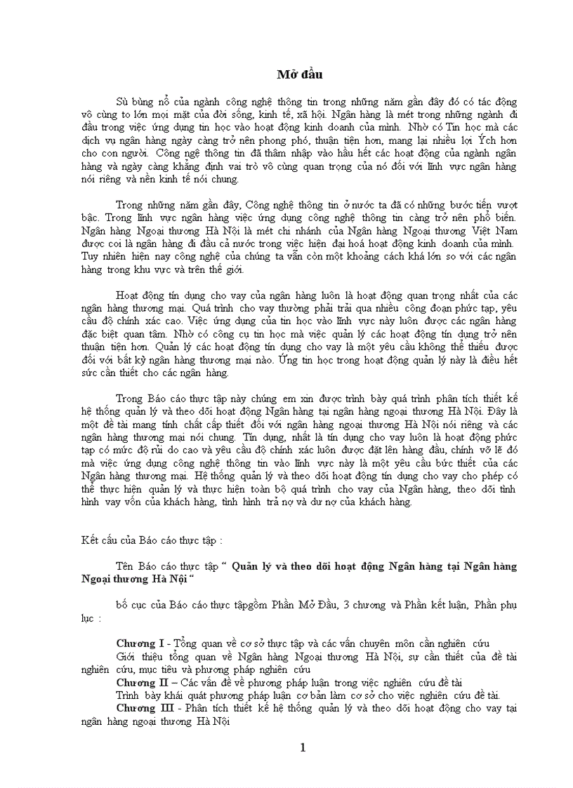 image for page Quản lý và theo dõi hoạt động Ngân hàng tại Ngân hàng Ngoại thương Hà Nội