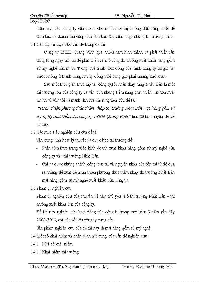 image for page Hoàn thiện phương thức thâm nhập thị trường Nhật Bản mặt hàng gốm sứ mỹ nghệ xuất khẩu của công ty TNHH Quang Vinh