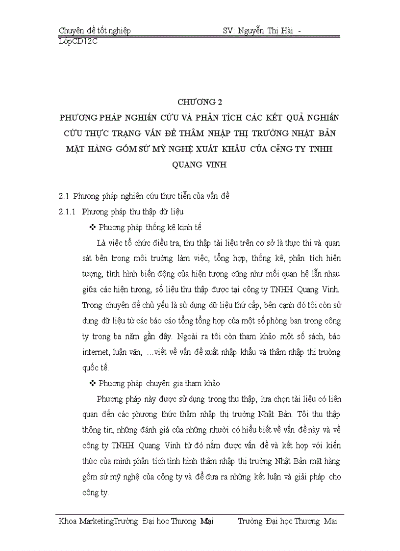 image for page Hoàn thiện phương thức thâm nhập thị trường Nhật Bản mặt hàng gốm sứ mỹ nghệ xuất khẩu của công ty TNHH Quang Vinh