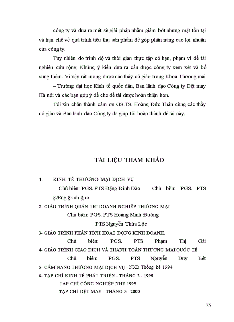 image for page Đẩy mạnh hoạt động tiêu thụ sản phẩm ở Công ty Dệt May Hà Nội