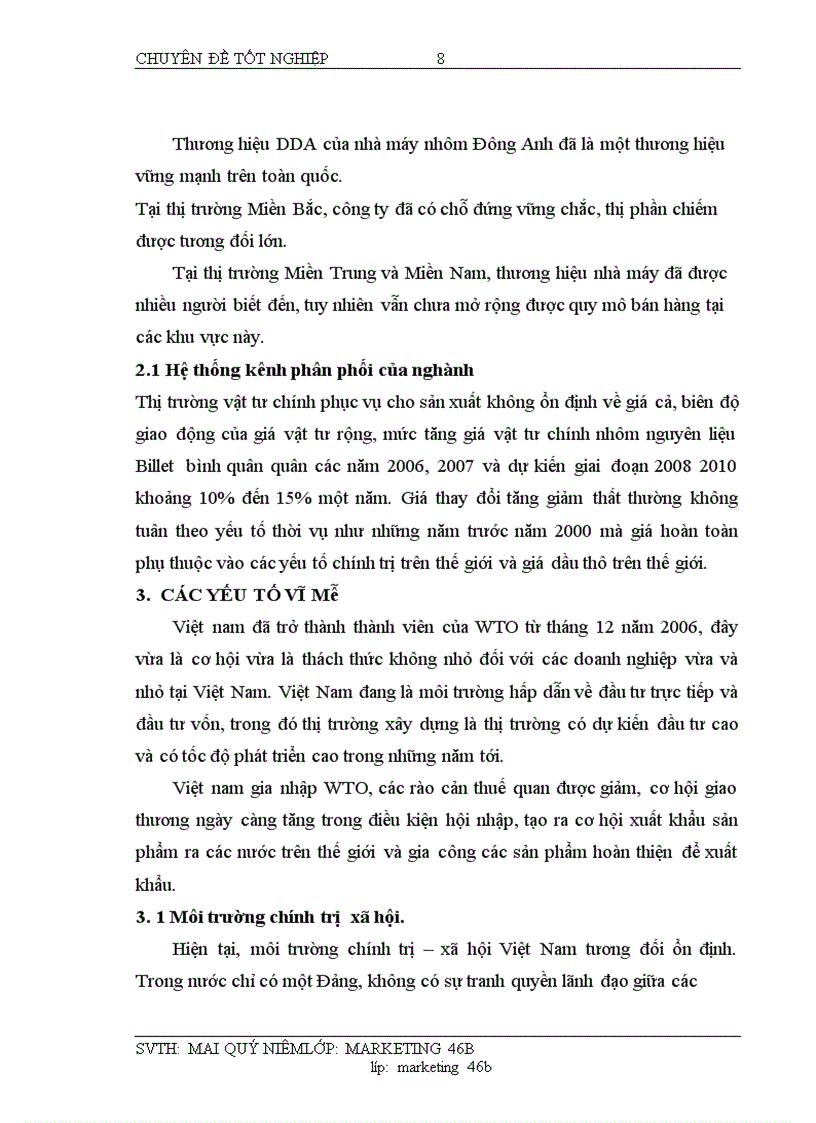 image for page Xây dựng chiến lược marketing mix cho nhà máy nhôm Đông Anh giai đoạn 2008- 2010