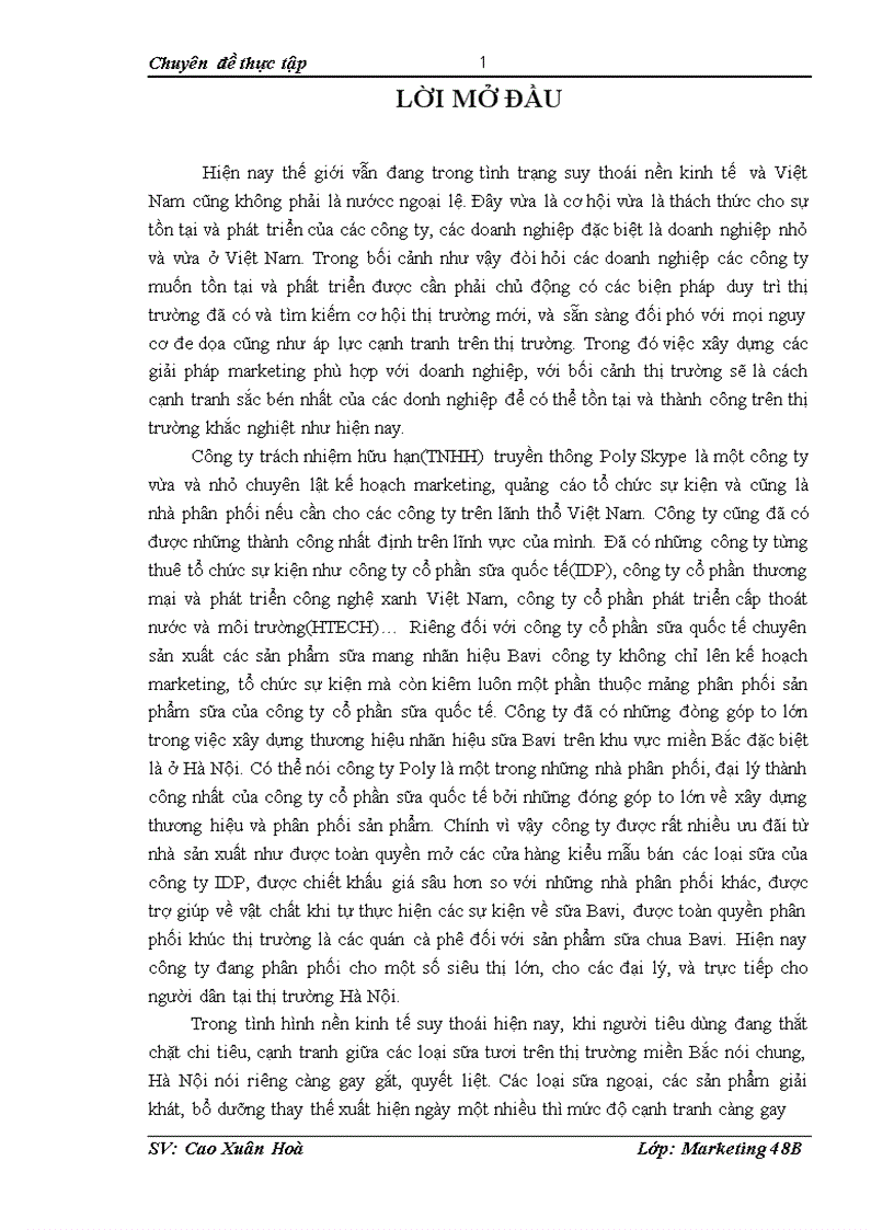 image for page Các giải pháp marketing cho sản phẩm sữa Bavi của công ty TNHH truyền thông Poly Skype tại thị trường Hà Nội