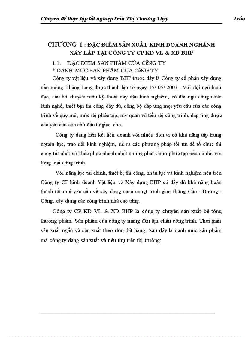 image for page Hoàn thành công tác kế toán tập hợp chi phí sản xuất và tính giá thành sản phẩm xây lắp tại Công ty CP Kinh doanh Vật liệu và Xây dựng BHP