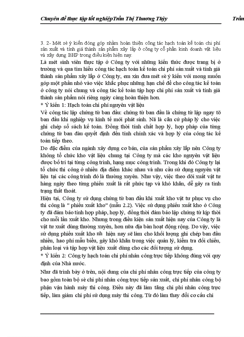 image for page Hoàn thành công tác kế toán tập hợp chi phí sản xuất và tính giá thành sản phẩm xây lắp tại Công ty CP Kinh doanh Vật liệu và Xây dựng BHP