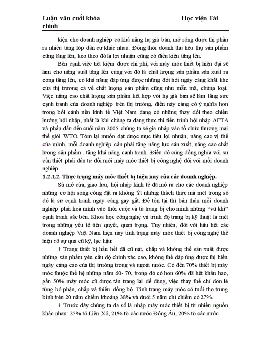 image for page Những giải pháp chủ yếu huy động vốn đổi mới thiết bị công nghệ tại Công ty Cổ phần dệt 10/10