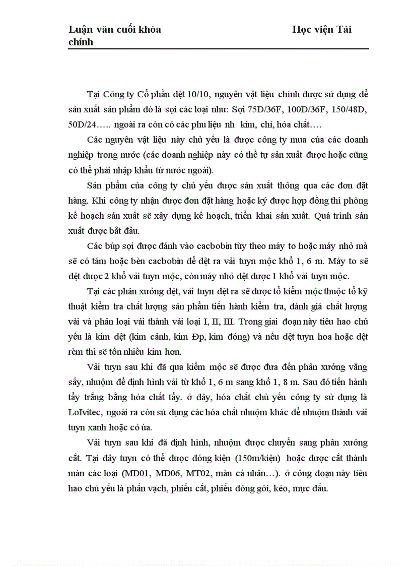 image for page Những giải pháp chủ yếu huy động vốn đổi mới thiết bị công nghệ tại Công ty Cổ phần dệt 10/10
