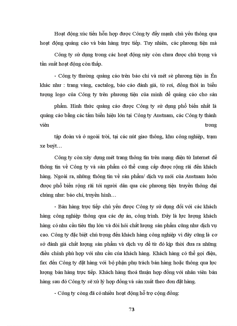 image for page Một số giải pháp nhằm củng cố và hoàn thiện hệ thống phân phối tiêu thụ sản phẩm của Công ty cổ phần Austnam