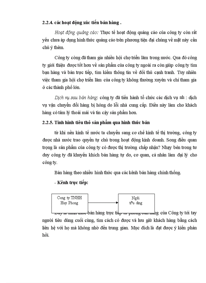 image for page Đẩy mạnh tiêu thụ hàng hoá của Công ty TNHH Huy Phong