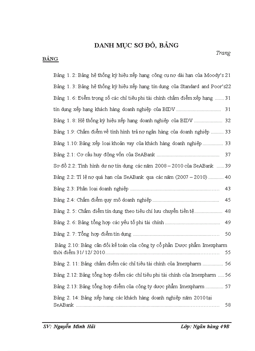 image for page Hoàn thiện công tác xếp hạng tín dụng khách hàng doanh nghiệp tại Ngân hàng thương mại cổ phần Đông Nam Á