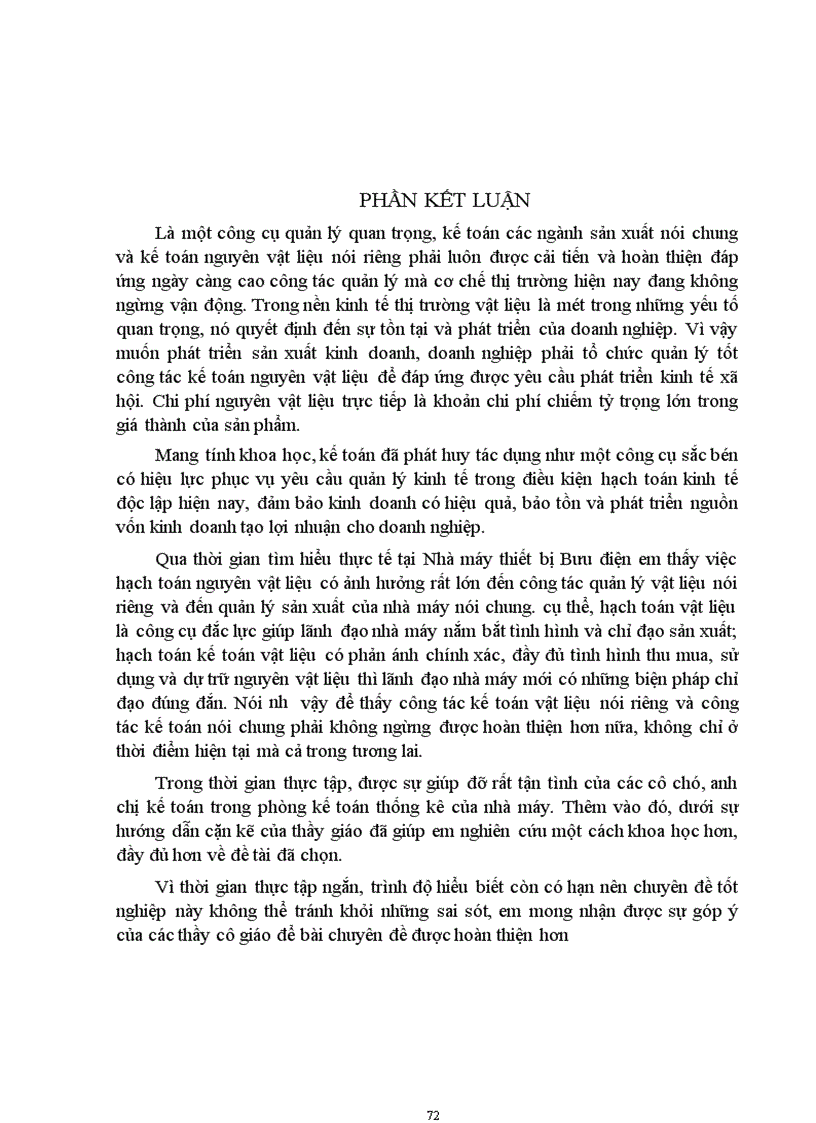 image for page Hoàn thiện công tác kế toán nguyên vật liệu ở Nhà máy thiết bị Bưu điện Hà nội