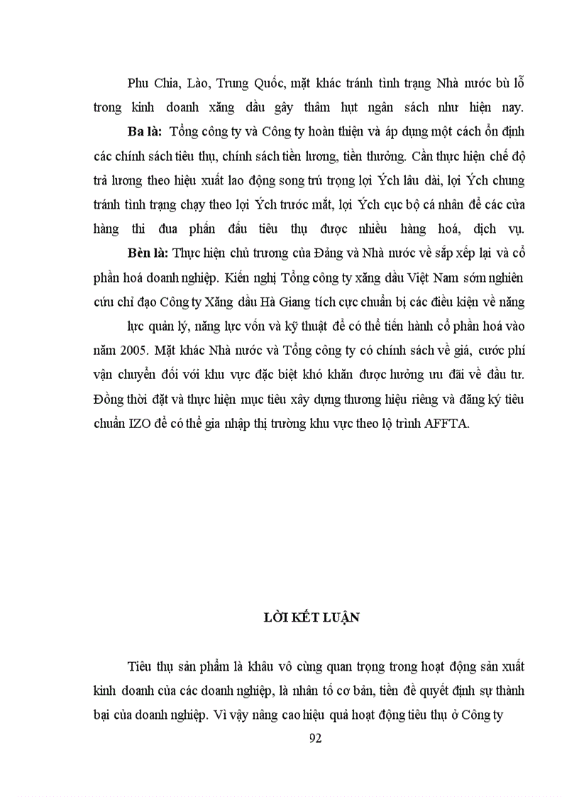 image for page Một số giải pháp chủ yếu tăng cường hoạt động tiêu thụ tại Công ty Xăng dầu Hà Giang