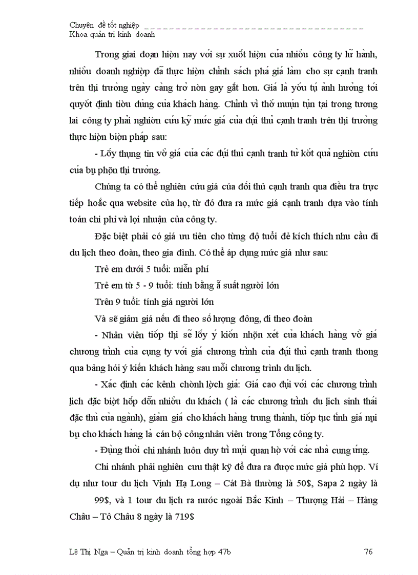image for page Giải pháp phát triển kinh doanh du lịch lữ hành của Chi nhánh công ty cổ phần thương mại dịch vụ và du lịch Cao su