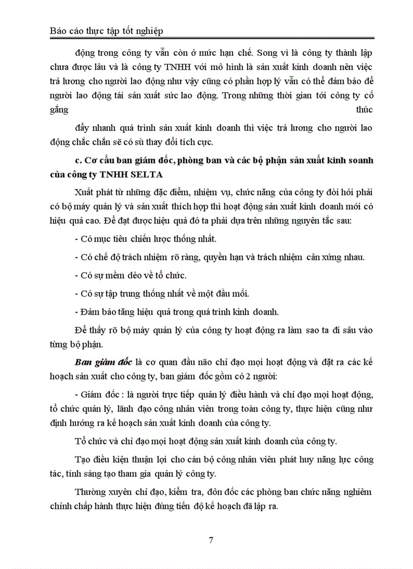 image for page Báo cáo thực tập tại công ty TNHH Selta