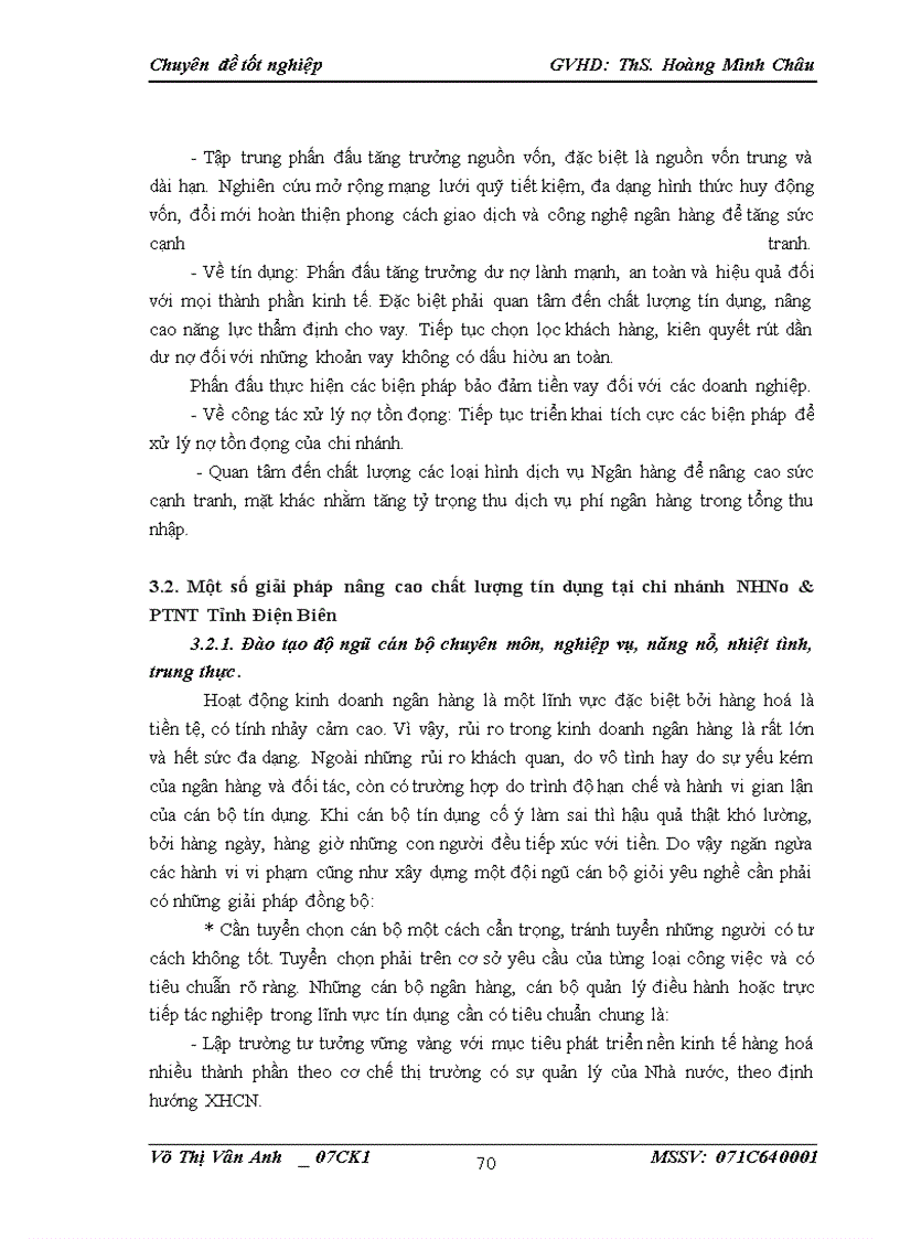 image for page Giải pháp nâng cao chất lượng tín dụng ngắn hạn tại chi nhánh NHNo&PTNT Tỉnh Điện Biên