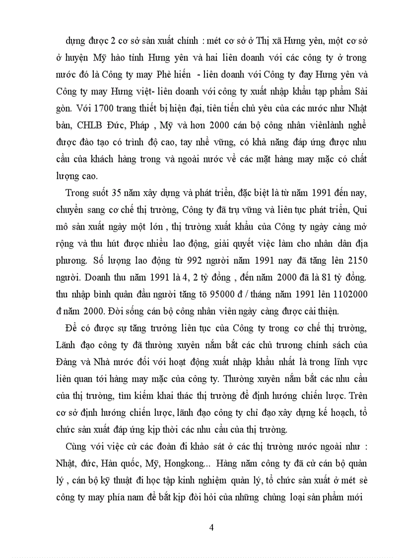 image for page Báo cáo thực tập tại Công ty may Hưng yên