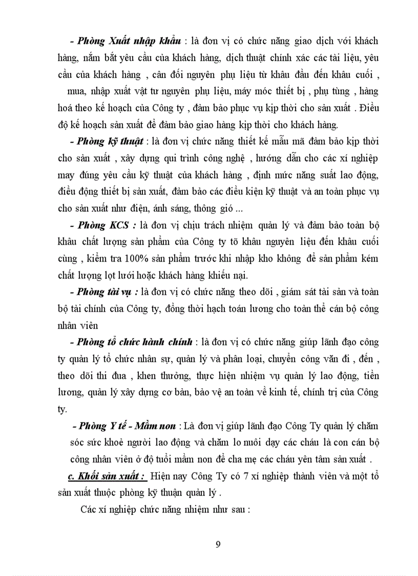 image for page Báo cáo thực tập tại Công ty may Hưng yên