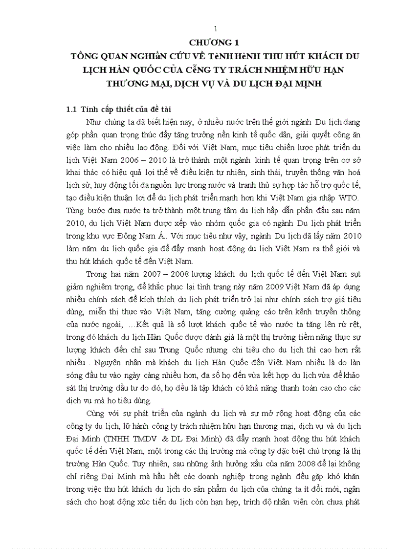 image for page Giải pháp markerting thu hút khách du lịch Hàn Quốc của công ty trách nhiệm hữu hạn thương mại, dịch vụ và du lịch Đại Minh