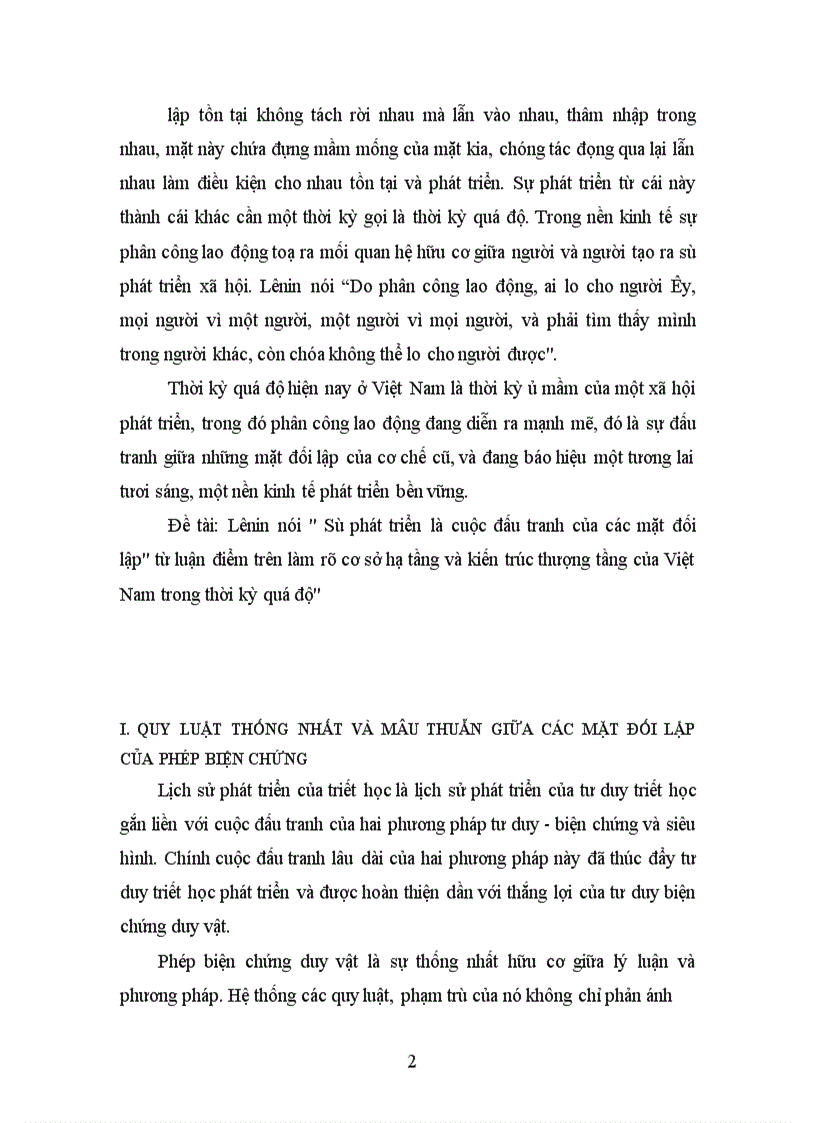 image for page Sự phát triển là cuộc đấu tranh của các mặt đối lập từ luận điểm trên làm rõ cơ sở hạ tầng và kiến trúc thượng tầng của Việt Nam trong thời kỳ quá độ