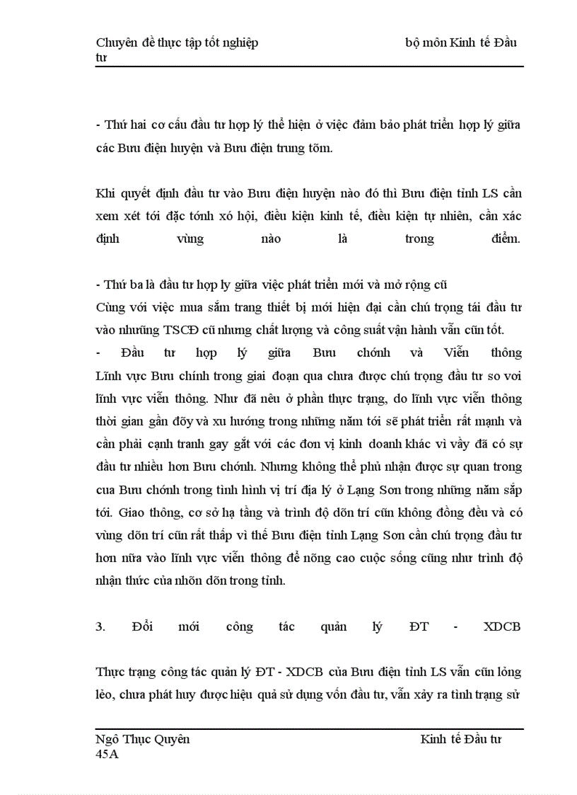 image for page Thực trạng và giải pháp nâng cao hiệu quả Đầu tư - Xây dựng cơ bản ở Bưu điện tỉnh Lạng Sơn