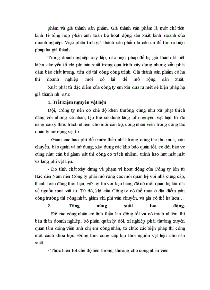 image for page Tổ chức công tác kế toán tập hợp chi phí sản xuất và tính giá thành sản phẩm tại Công ty Xây dựng công trình I