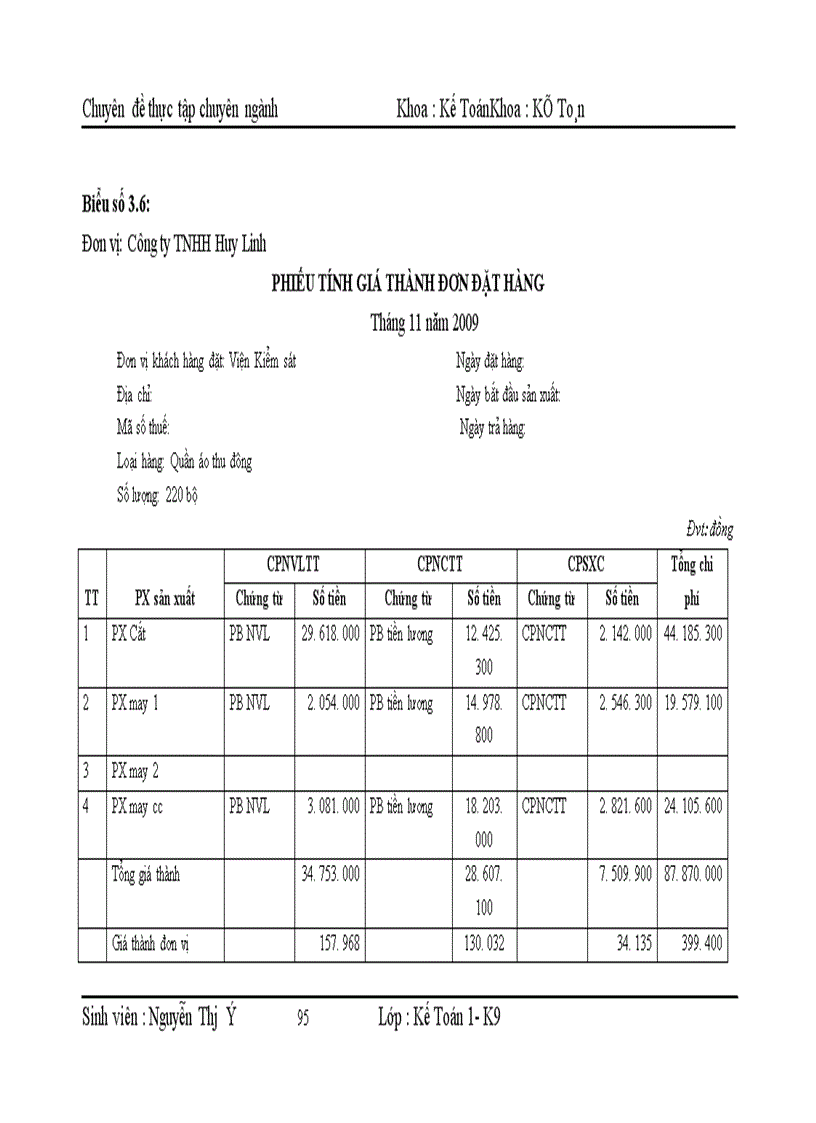 image for page Hoàn thiện kế toán chi phí sản xuất và tính giá thành sản phẩm ở Công ty TNHH Huy Linh