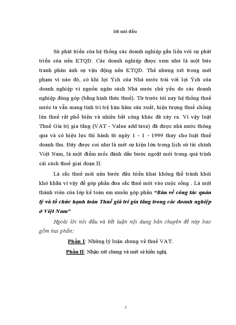image for page Bàn về công tác quản lý và tổ chức hạnh toán Thuế giá tri gia tăng trong các doanh nghiệp ở Việt Nam