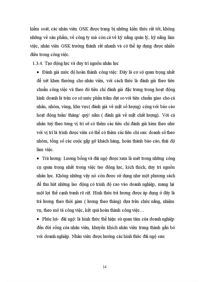 image for page Khảo sát công tác quản trị nguồn nhân lực tại công ty GlaxoSmitheKline ở Việt Nam