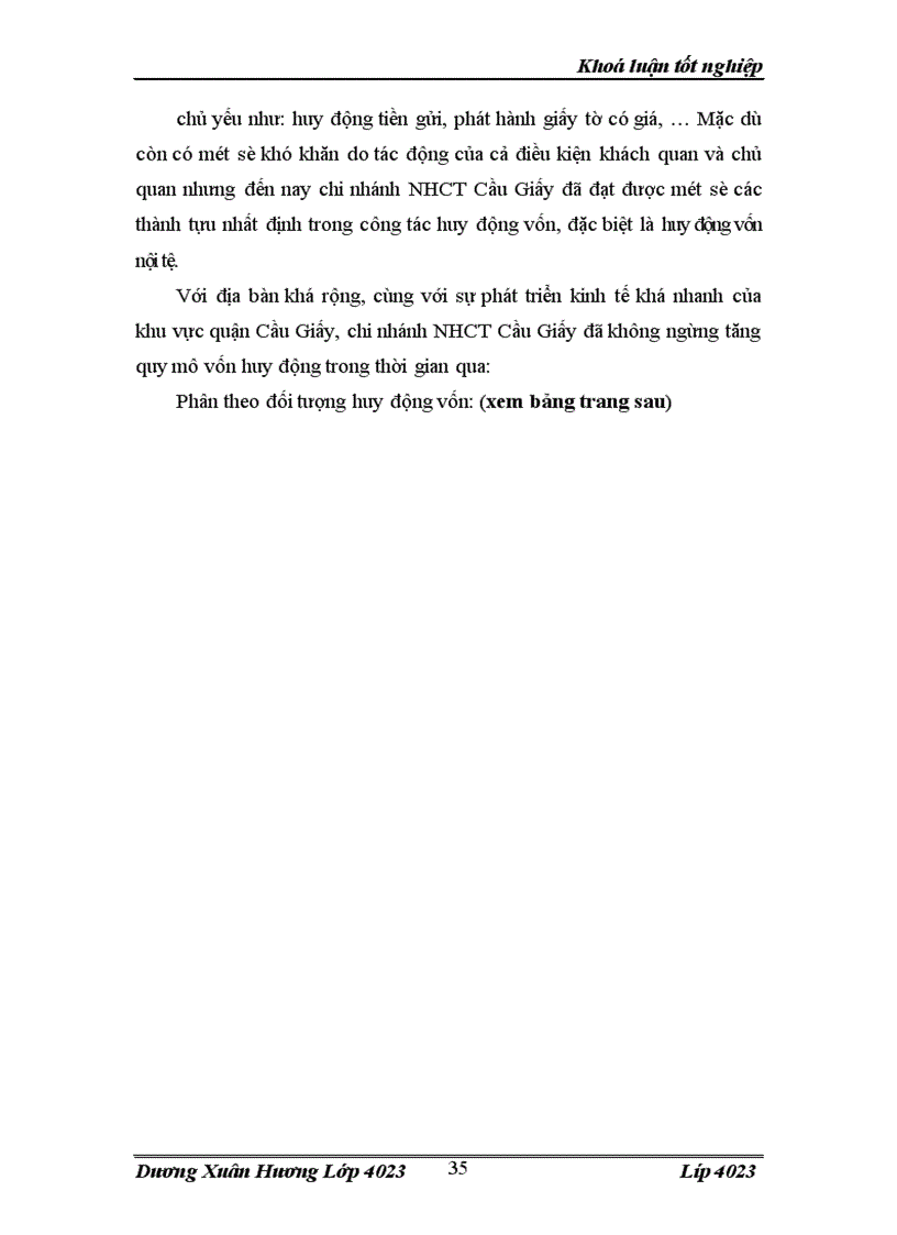 image for page Nâng cao hiệu quả của công tác huy động vốn và kế toán huy động vốn nội tệ tại chi nhánh NHCT Cầu Giấy