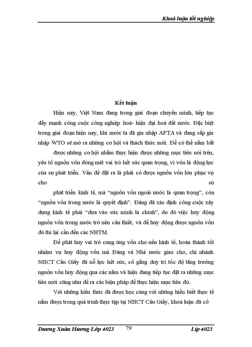 image for page Nâng cao hiệu quả của công tác huy động vốn và kế toán huy động vốn nội tệ tại chi nhánh NHCT Cầu Giấy