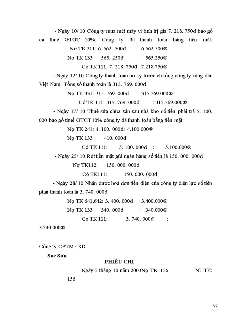 image for page Hạch toán kế toán vốn bằng tiền tại công ty cổ phân thương mại-xây dựng Sóc Sơn