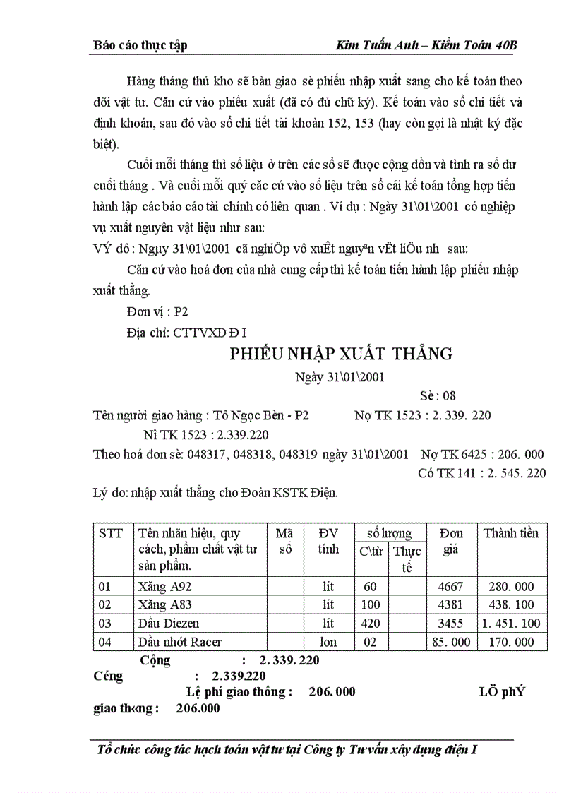 image for page Công tác hạch toán nguyên vật liệu tại công ty tư vấn xây dựng I