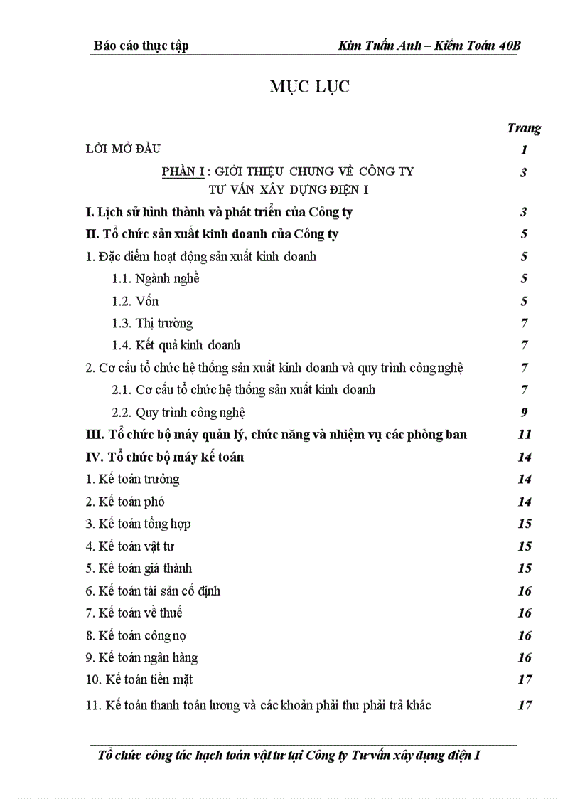 image for page Công tác hạch toán nguyên vật liệu tại công ty tư vấn xây dựng I