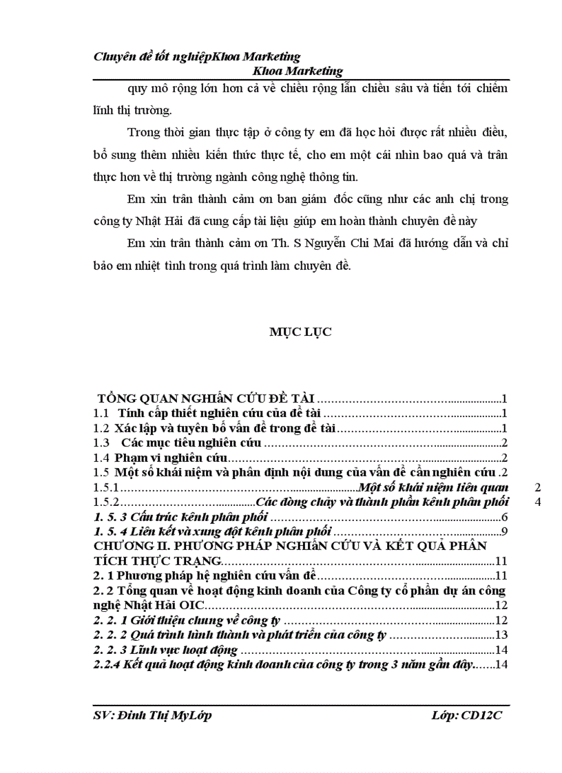 image for page Giải pháp hoàn thiện cấu trúc và liên kết kênh phân phối của Công ty Cổ phần dự án công nghệ Nhật Hải OIC