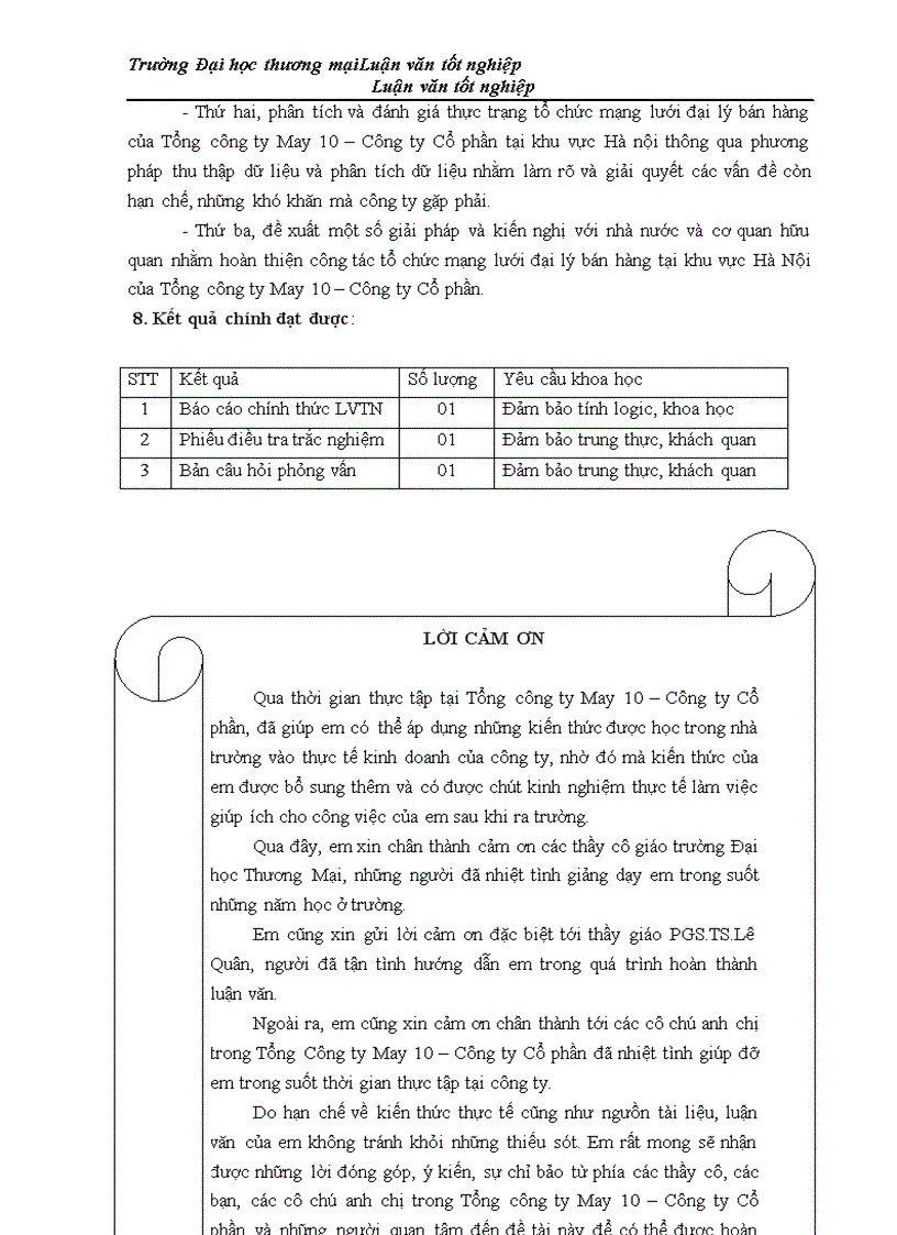 image for page Hoàn thiện công tác tổ chức mạng lưới đại lý bán hàng của Tổng công ty May 10 - Công ty Cổ phần tại khu vực Hà Nội
