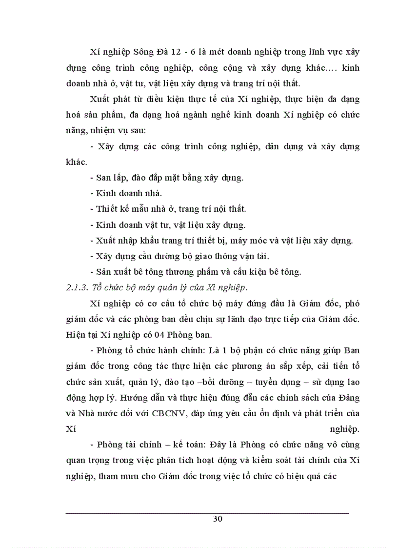 image for page Tổ chức công tác kế toán tập hợp chi phí và tính giá thành sản phẩm tại Xí nghiệp Sông Đà 12-6