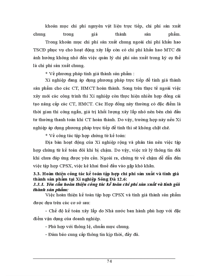 image for page Tổ chức công tác kế toán tập hợp chi phí và tính giá thành sản phẩm tại Xí nghiệp Sông Đà 12-6