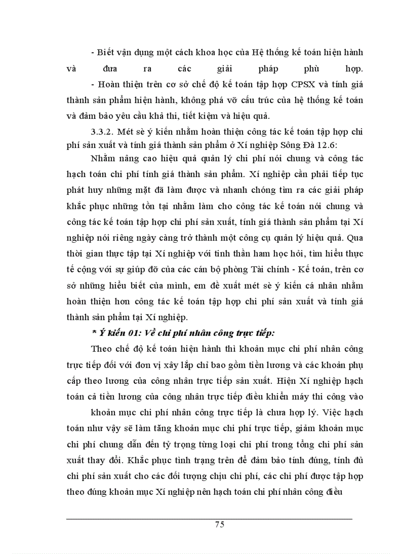 image for page Tổ chức công tác kế toán tập hợp chi phí và tính giá thành sản phẩm tại Xí nghiệp Sông Đà 12-6