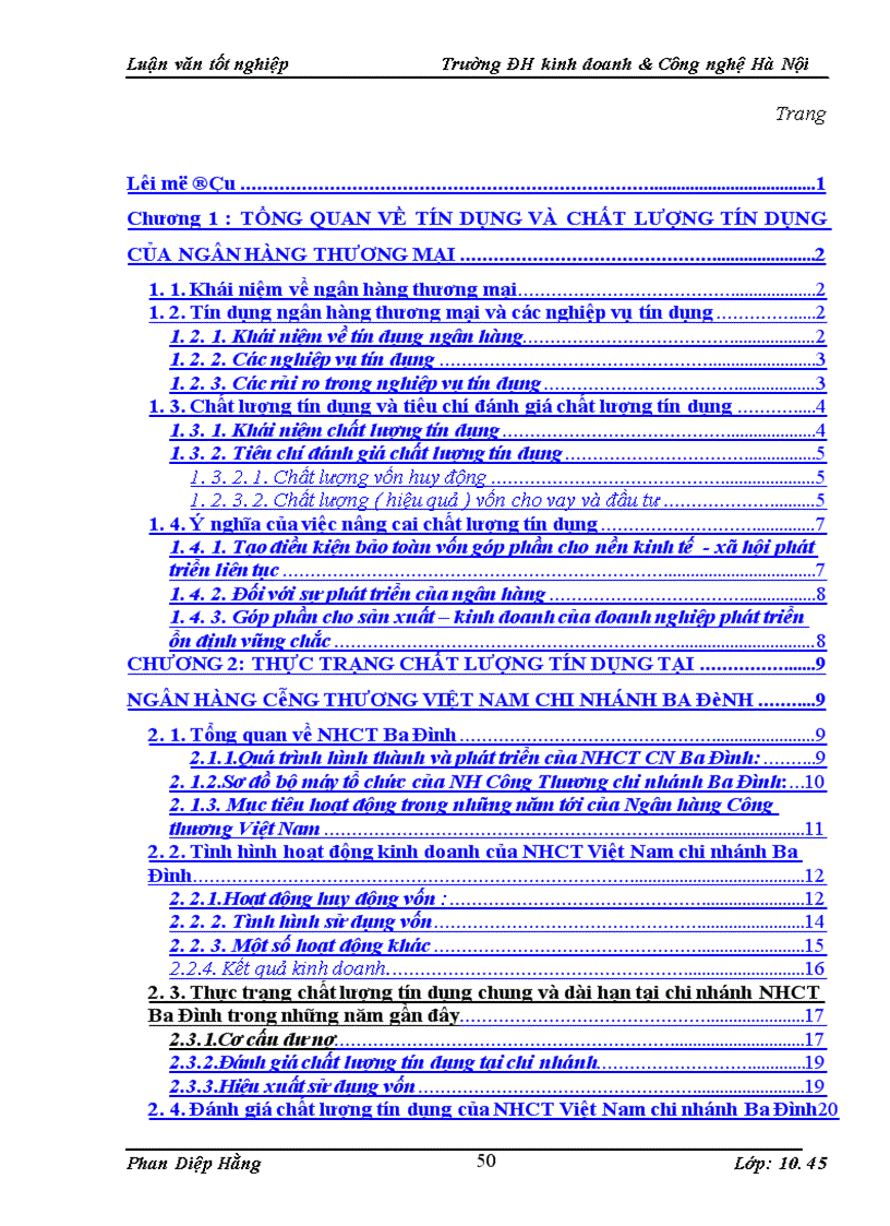 image for page Giải pháp nâng cao chất lượng tín dụng tại chi nhánh ngân hàng công thương Ba Đình