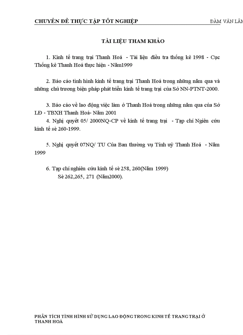 image for page Phân tích tình hình sử dụng lao động trong các trang trại ở Thanh Hoá