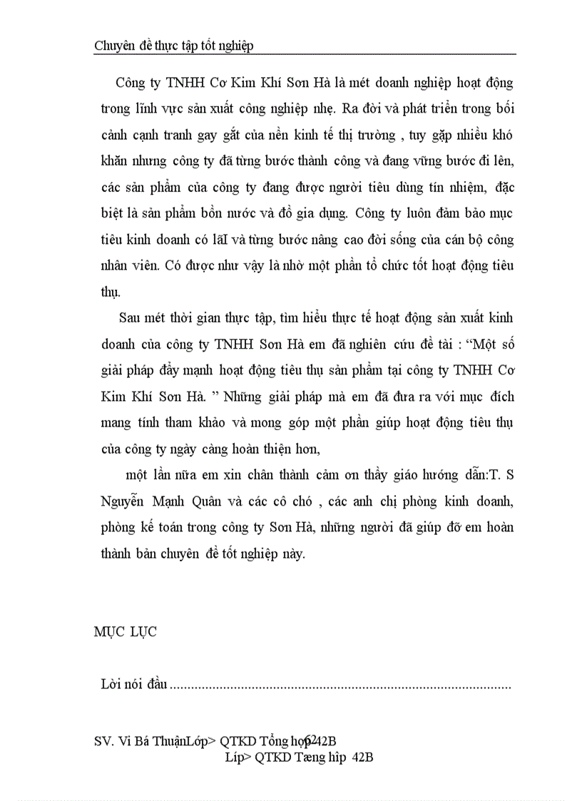 image for page Một số giải pháp đẩy mạnh hoạt động tiêu thụ sản phẩm tại công ty TNHH Cơ Kim Khí Sơn Hà.