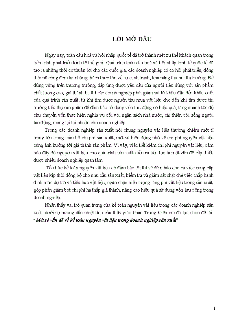 image for page Một số vấn đề về kế toán nguyên vật liệu trong doanh nghiệp sản xuất