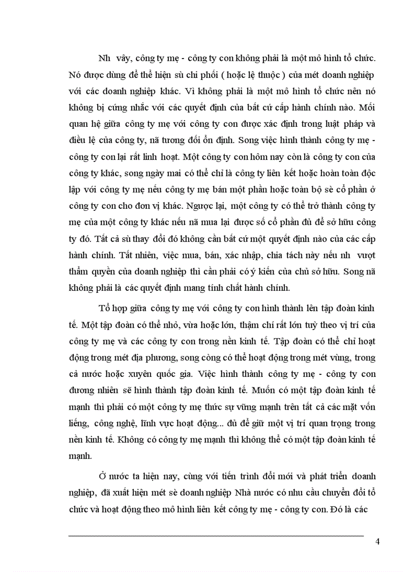 image for page Cơ sở khoa học mô hình công ty mẹ – công ty con