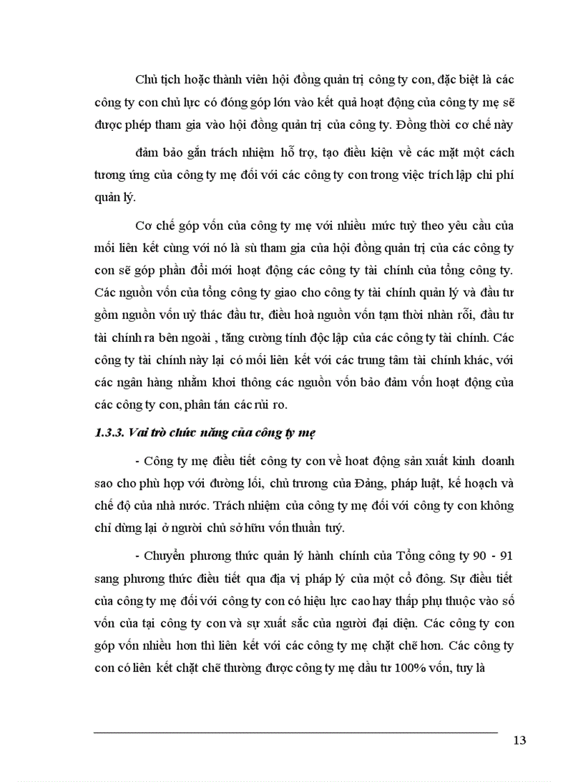 image for page Cơ sở khoa học mô hình công ty mẹ – công ty con